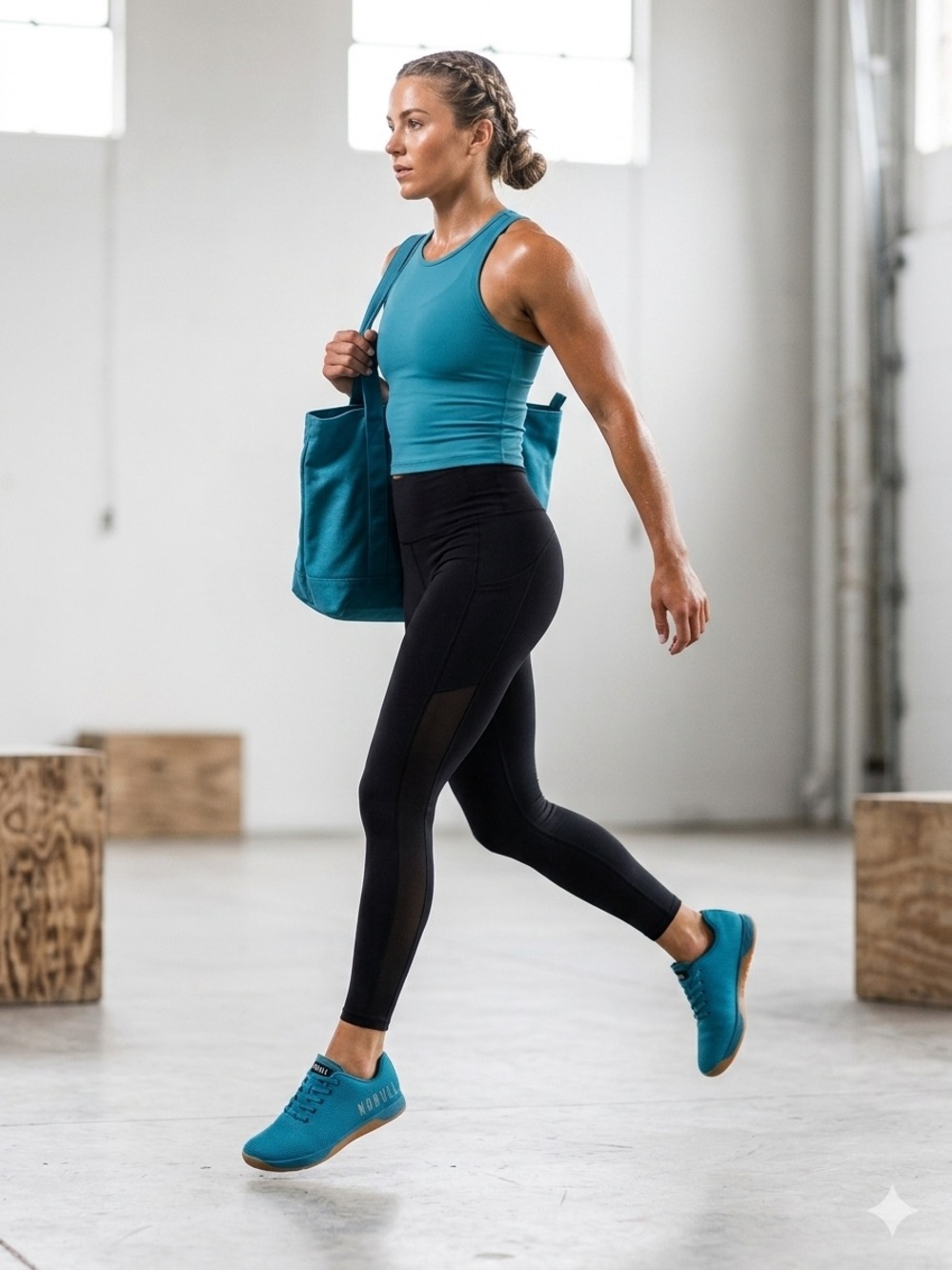 Brand New NOBULL Women’s Trainer - Teal Blue / Gum Sole - Size 8.5 NWOB